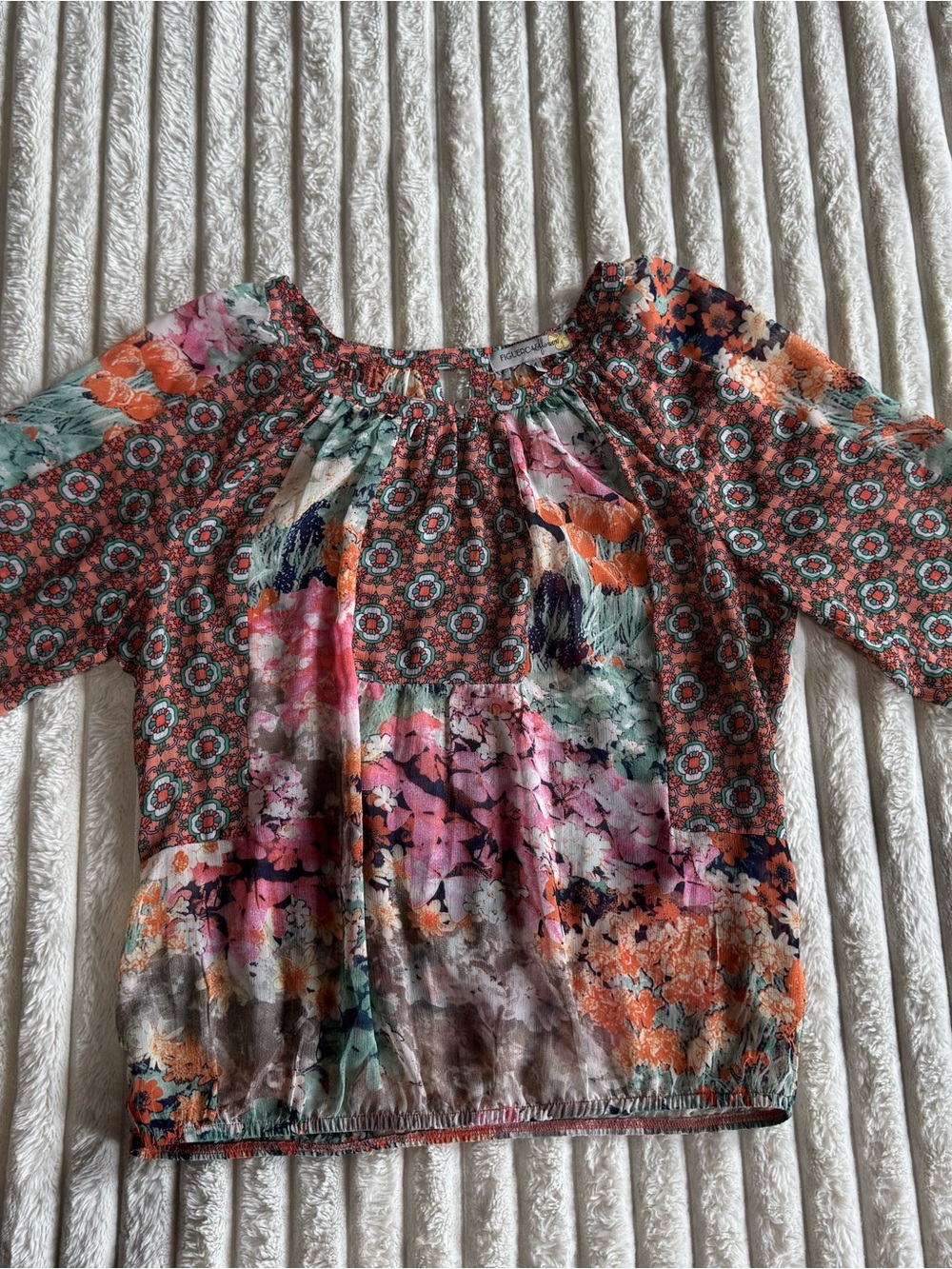 Anthropology Figueroa & Flower multicoloured BOHO FLORAL Paisley Blouse - med - Picture 9 of 15